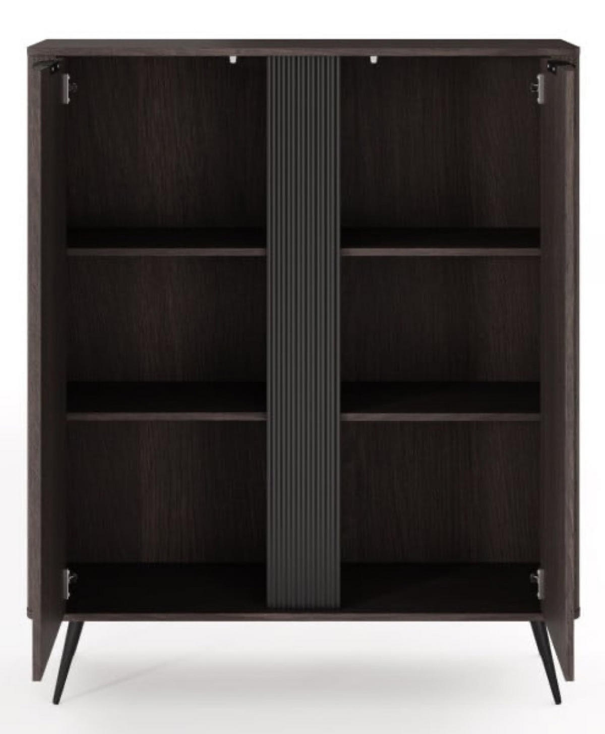 KOMMODE Hoch ERIS Mit Hohen Beinen Und Rillen - Braun, Holzwerkstoff (113.2/134.2/38cm) - Sepro Meble