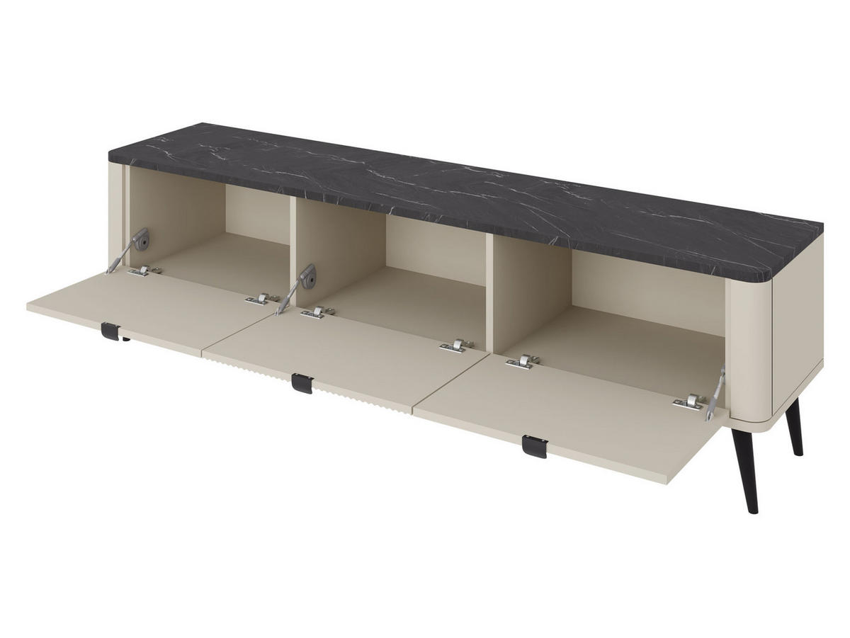 TV-ELEMENT Marly 3K RE13 - Kaschmir/Goldfarben, Holzwerkstoff/Metall (160/52/40cm) - MIRJAN24