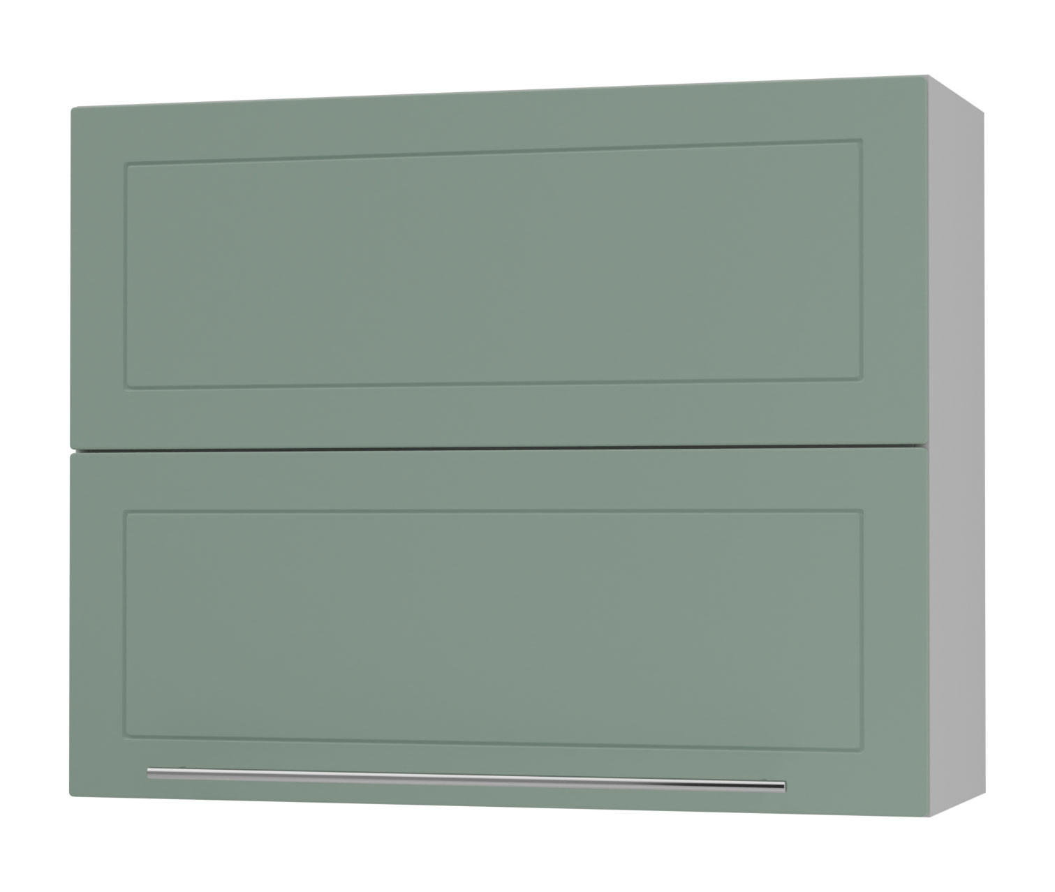 KÜCHENHÄNGESCHRANK Kvantum W8B/90 Mint Matt / Grau Matt 90 / 32,5 / 72cm - Grau/Mintgrün, Holz/Holzwerkstoff (90/72/36cm) - Feldmann-Wohnen