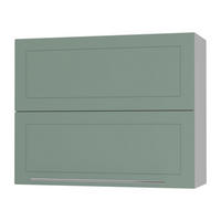 KÜCHENHÄNGESCHRANK Kvantum W8B/90 Mint Matt / Grau Matt 90 / 32,5 / 72cm - Grau/Mintgrün, Holz/Holzwerkstoff (90/72/36cm) - Feldmann-Wohnen