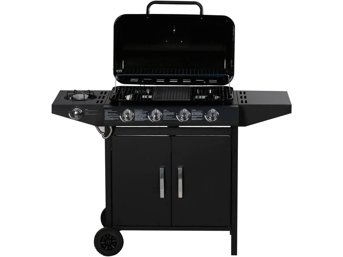 GASGRILL festa 5 Schwarz - Grau, Metall (51.5/95/120cm) - Habitat Garten