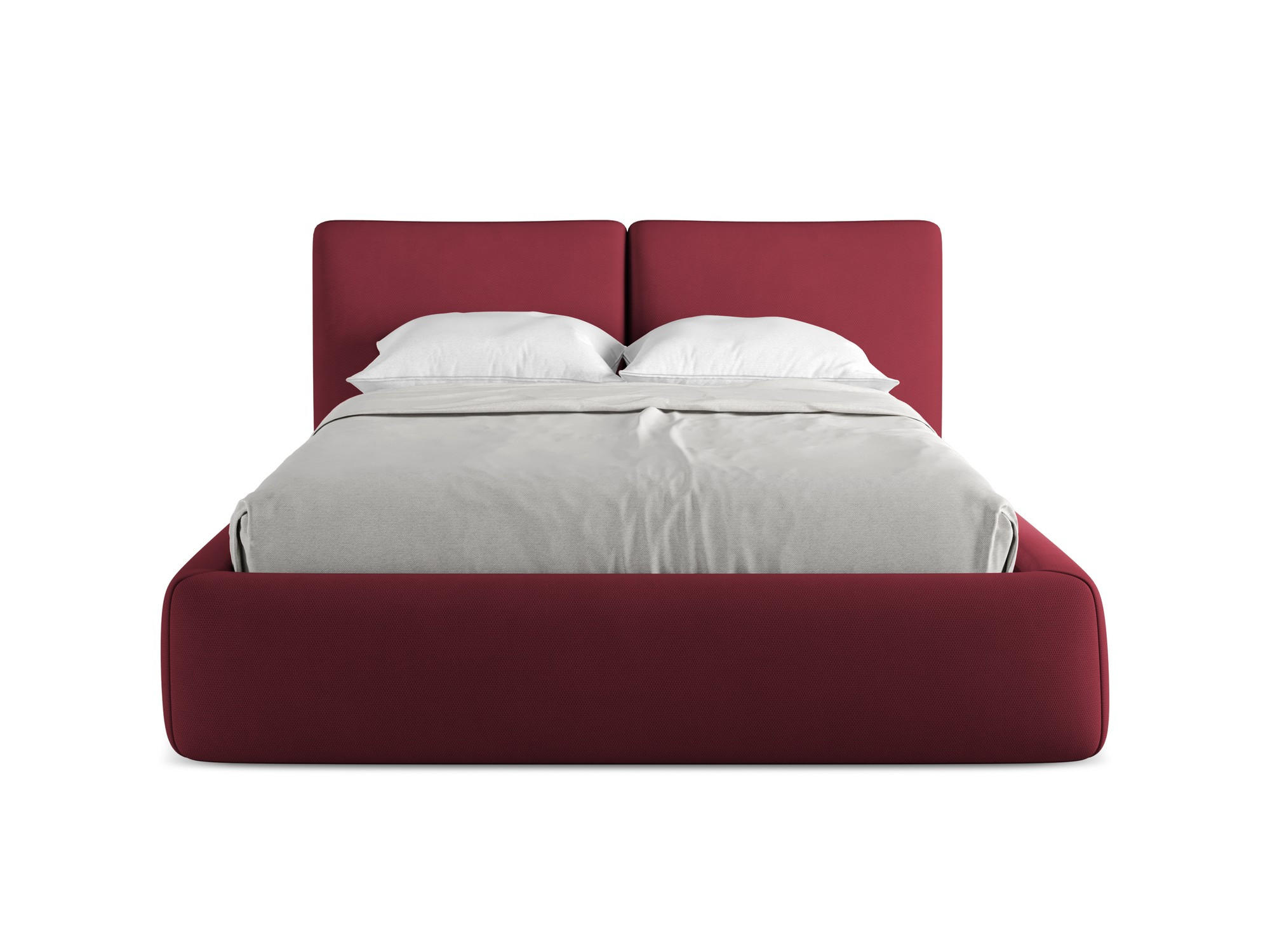 POLSTERBETT mit Bettkasten und Lattenrost 160x228 Rot - Rot/Weinrot, Kunststoff/Textil (140/200cm) - Makamii