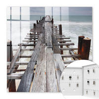 SCHLÜSSELBOX Weiß 30x30 cm – Türöffnung nach rechts - Endloser Hafen - Grau, Metall (30/30/5cm) - TULUP