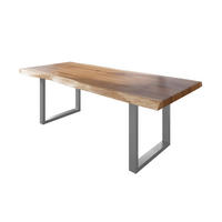 ESSTISCH TITAN - Beige/Silberfarben, Holz (120/240/79cm) - SAM