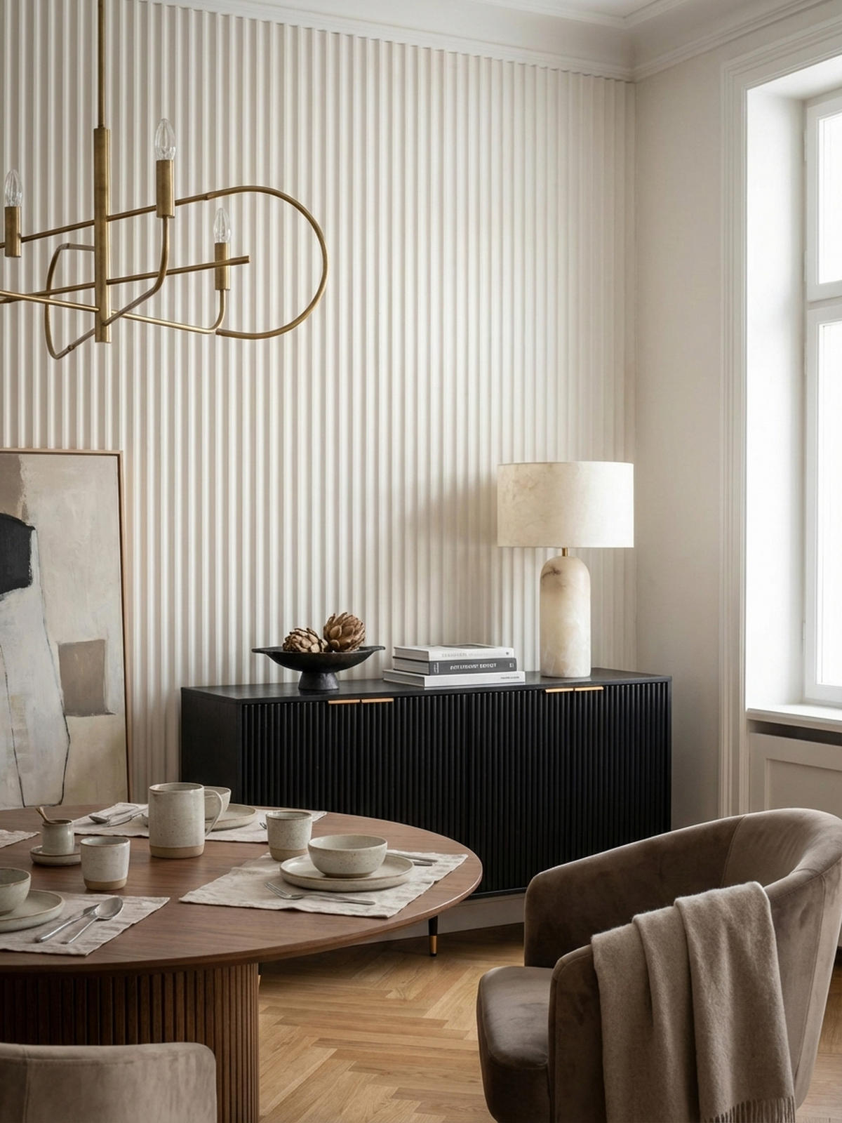 SIDEBOARD – Schwarz/Eiche-Dekor, 150x81x39 cm, mit Türen, Metallbeine - Goldfarben/Schwarz, Holzwerkstoff/Metall (150/81/39cm) - KADIMA DESIGN