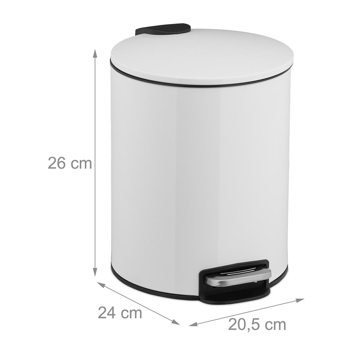 Weiß, Kunststoff/Metall (20.5/26/24cm) - Relaxdays