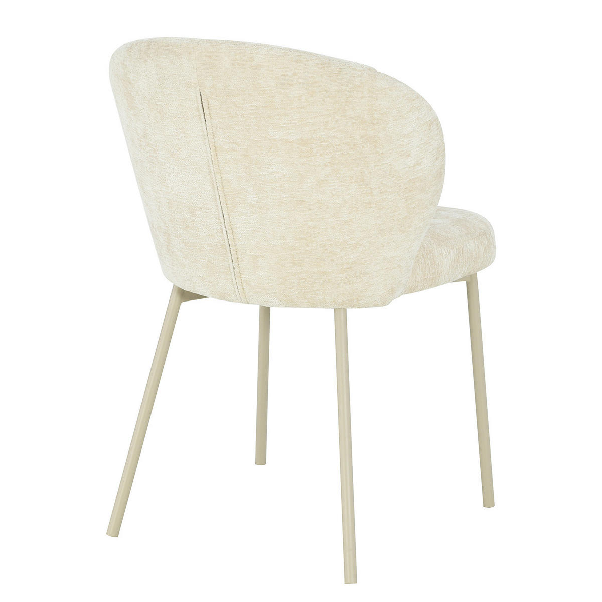 HOME24 Polsterstuhl FIOLAA 2er-Set - Creme, Textil/Metall (55/79/59cm) - home24