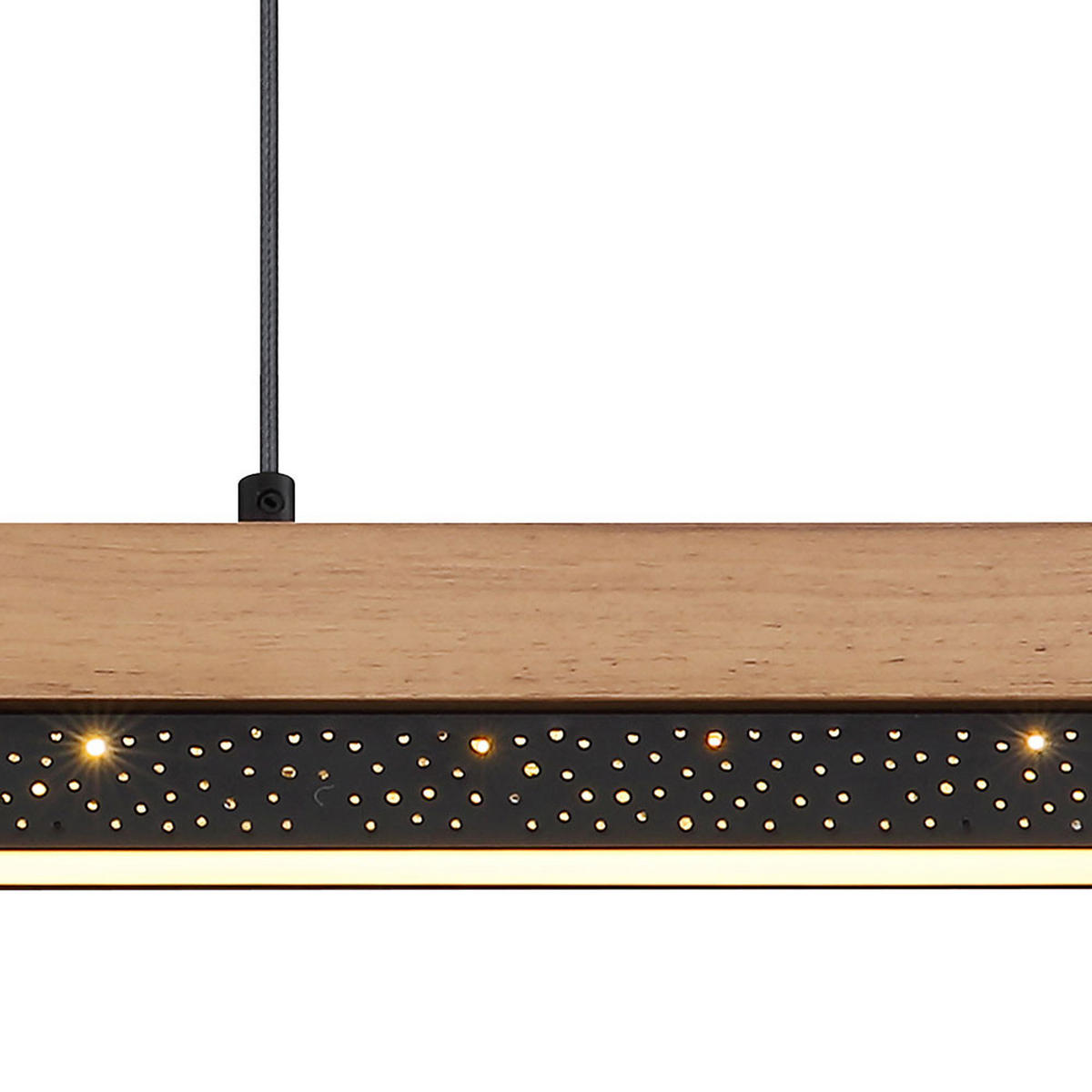 LED HÄNGELEUCHTE Metall Holz Braun - Braun, Holz (85/7/120cm) - Globo Lighting