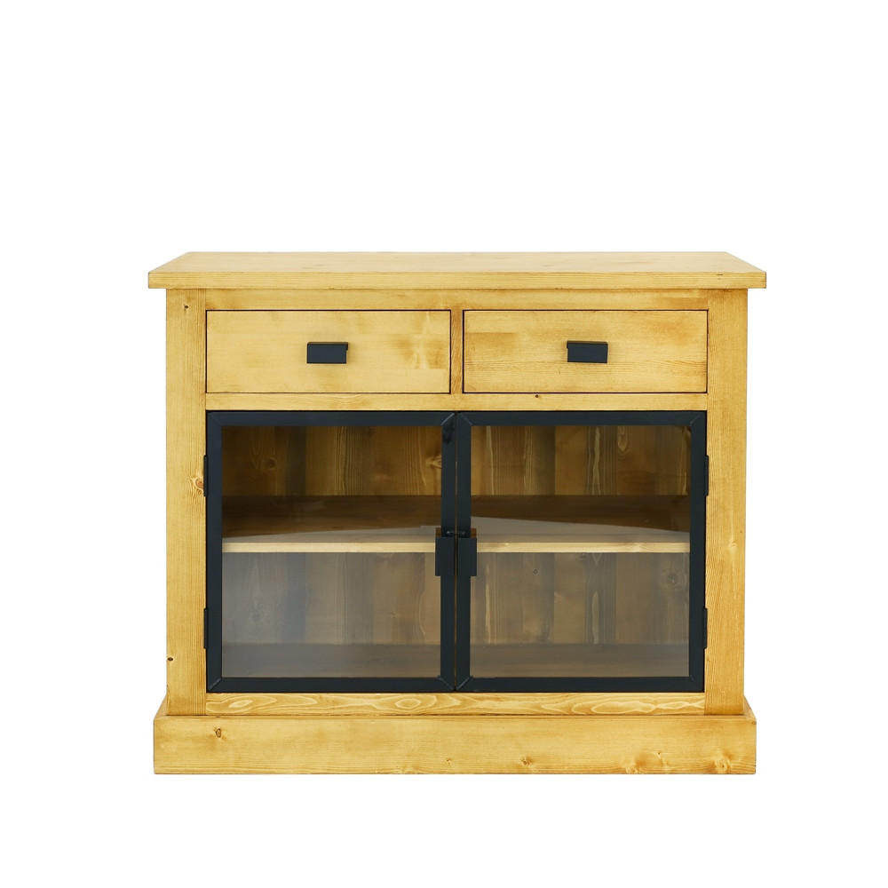 KOMMODE aus Massivholz Industrial - Honig, Holz (108/90/50cm) - Seart