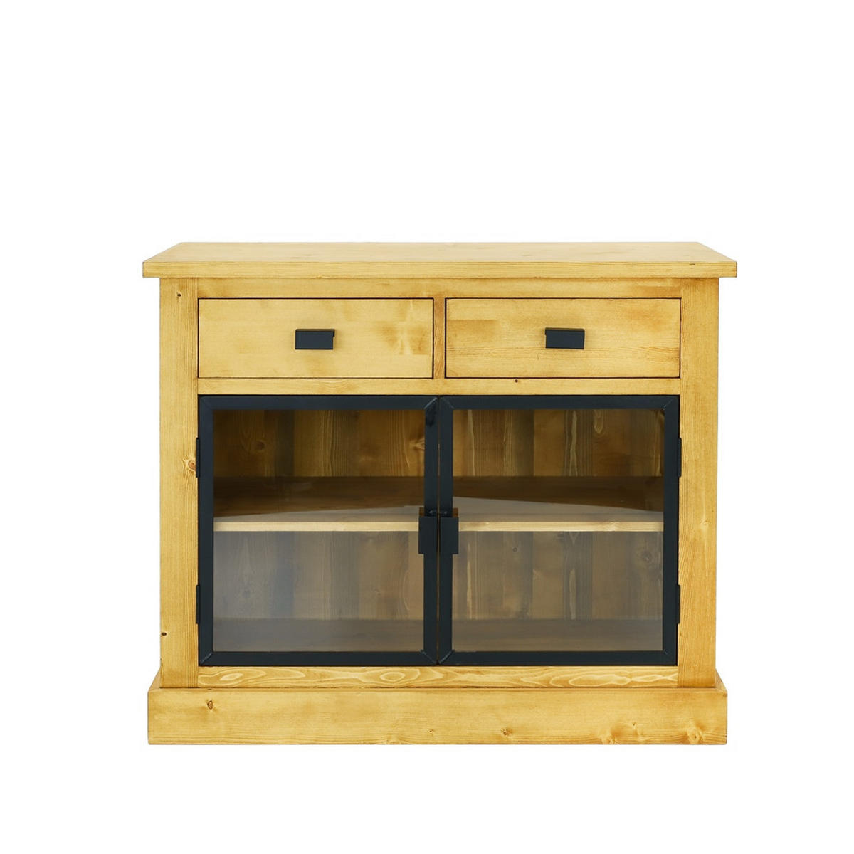 KOMMODE aus Massivholz Industrial - Honig, Holz (108/90/50cm) - Seart