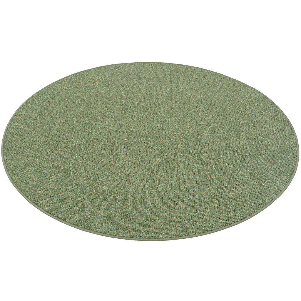 Thumbnail - Snapstyle Schlingen, Grün, Textil, Rund, 160x160 cm, Teppiche & Böden, Teppiche