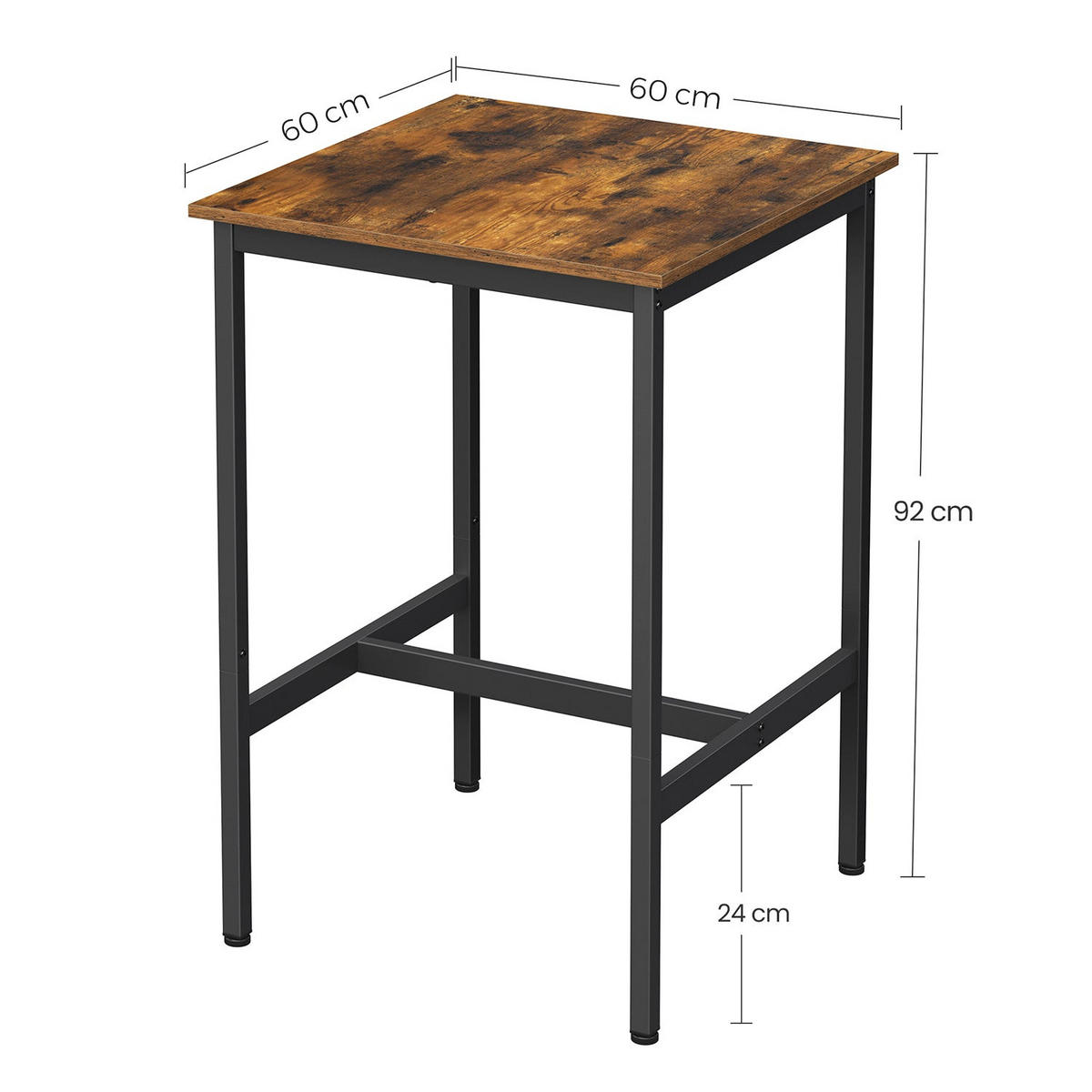 BARTISCH - Braun, Holzwerkstoff (60/90/60cm) - Hansiro
