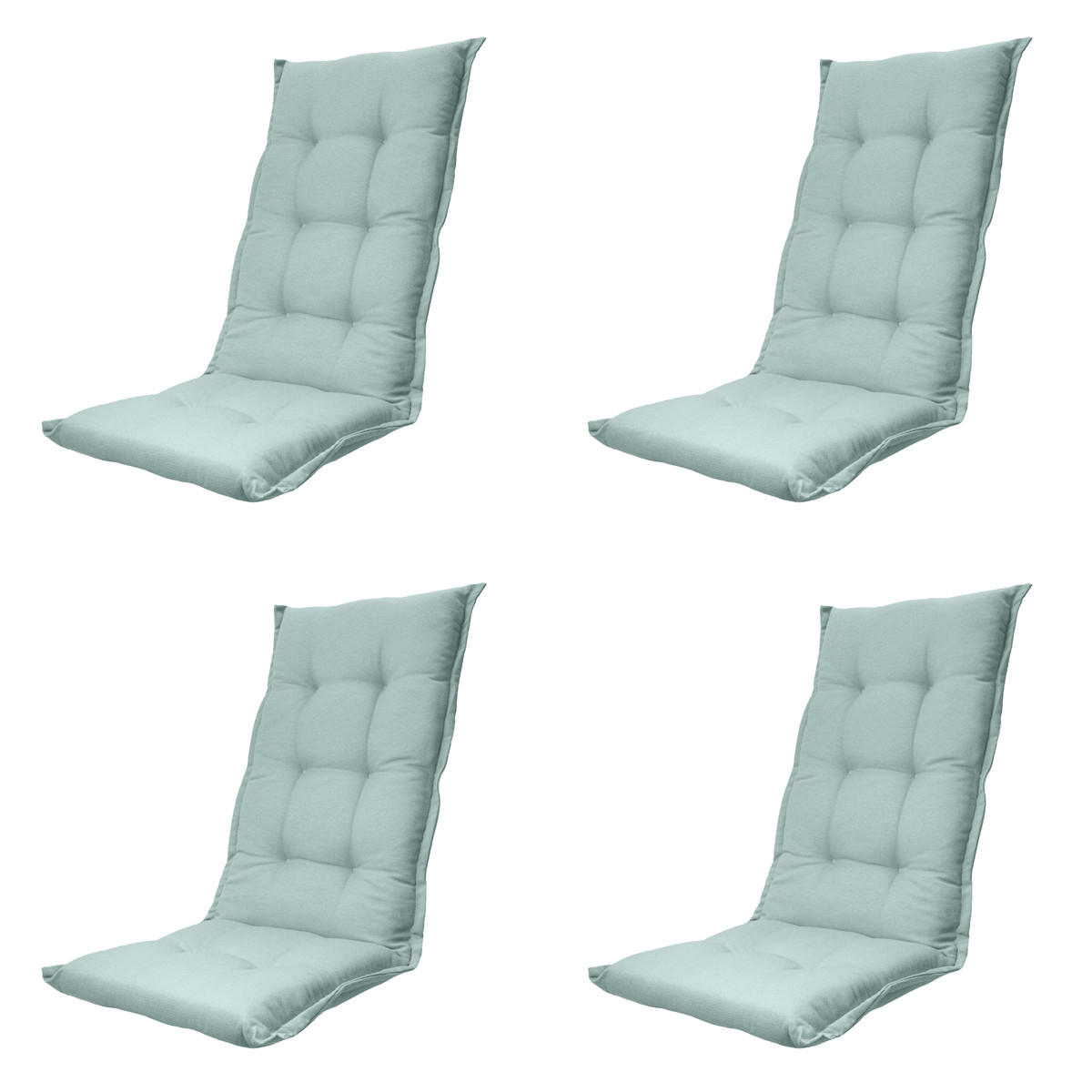 GARTENSTUHLKISSEN Naples 123/50 cm 4er-Set - Blau, Textil (50/7/123cm) - Madison