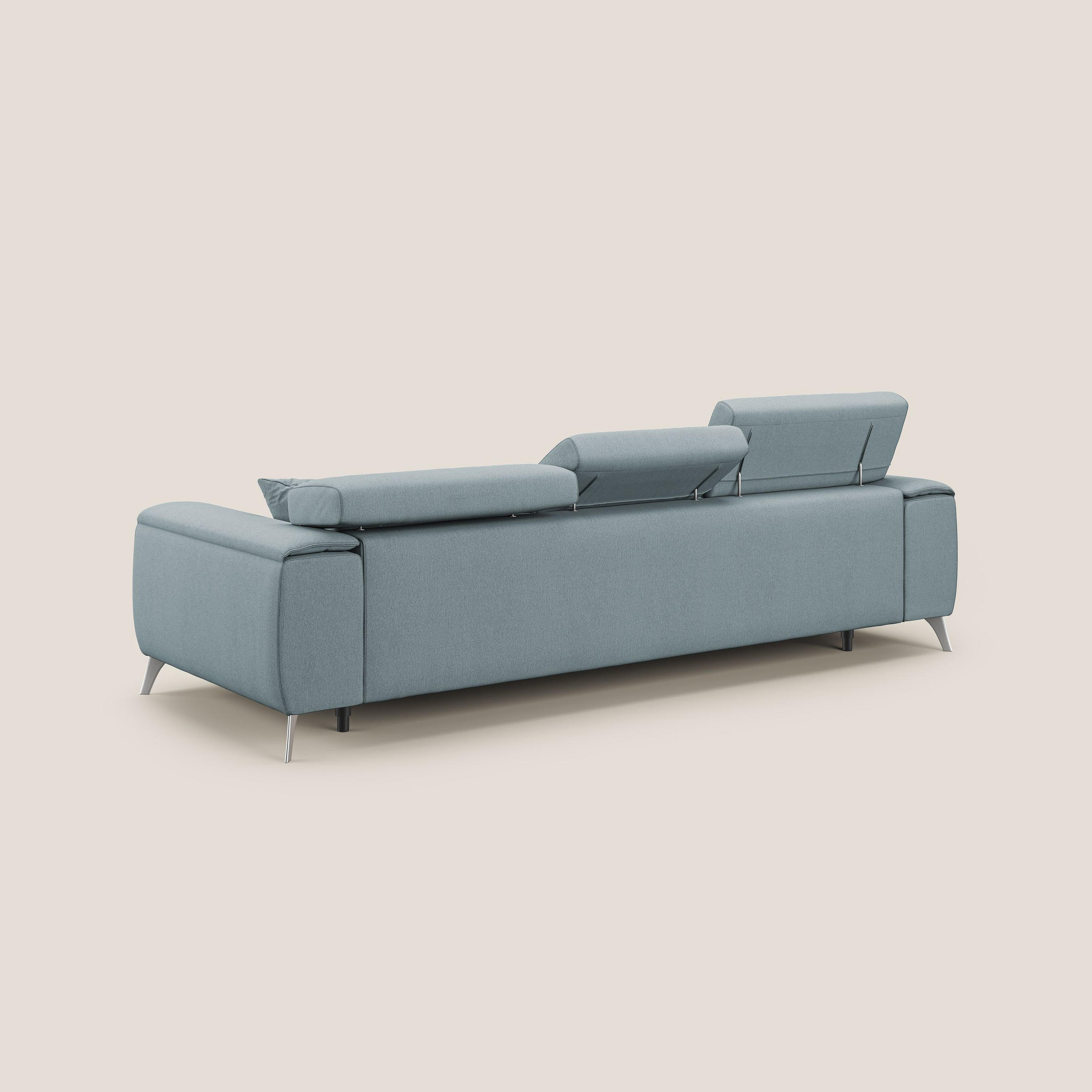 ECKSOFA LINKS Fusion - Hellblau, Textil (260/102cm) - Divani.store