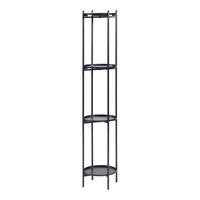 PFLANZENREGAL Tuusula - Schwarz, Metall (25/25/134cm) - [en.casa]