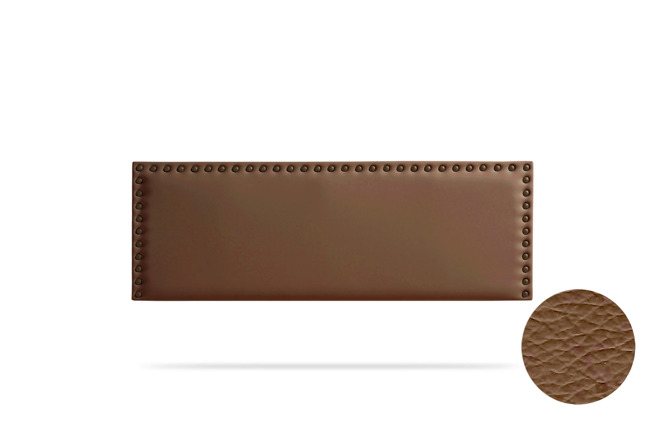 KOPFTEIL gepolstert MODENA Kunstleder 115x55x8 cm - Braun - Moonia - Braun, Holz (115/8/55cm)