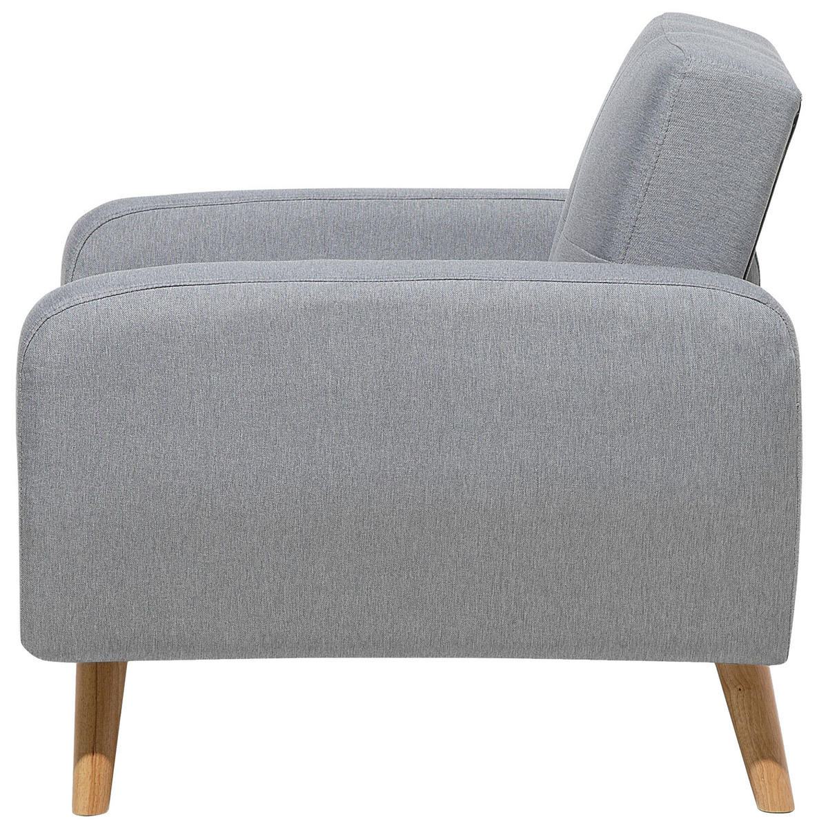 SESSEL Polsterbezug Grau Florli - Grau, Holz/Textil (89/82/85cm) - Beliani