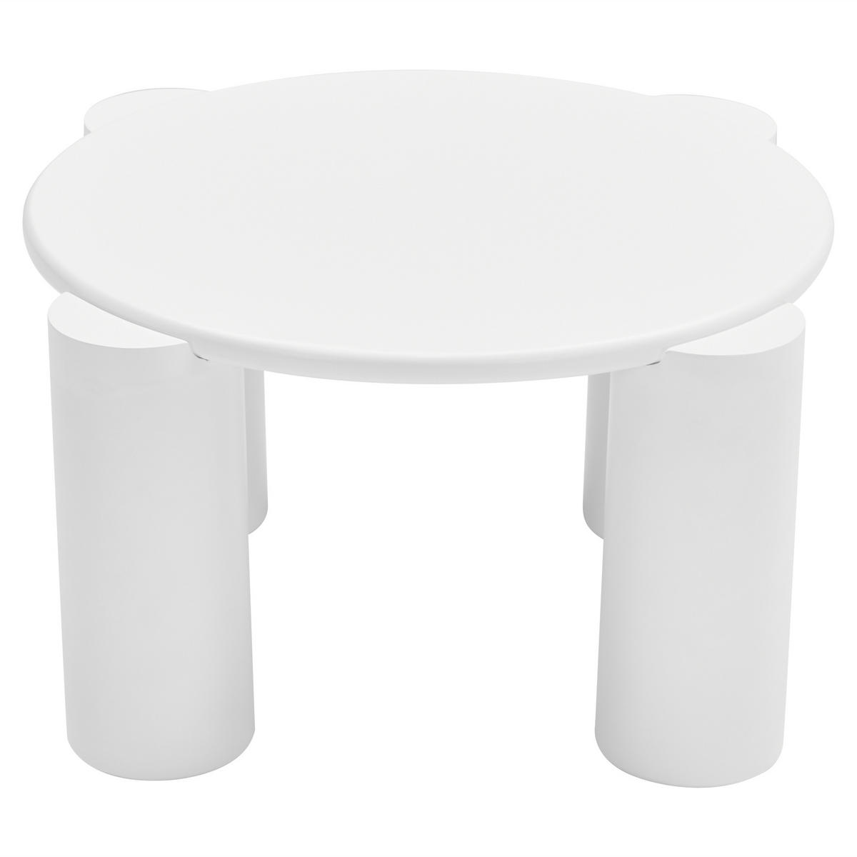 COUCHTISCH White Cloud Weiß Modern 4 Beine Rundkante Balkon Terrasse - Weiß, Holz (45.72/41.28/40.64cm) - FLIEKS