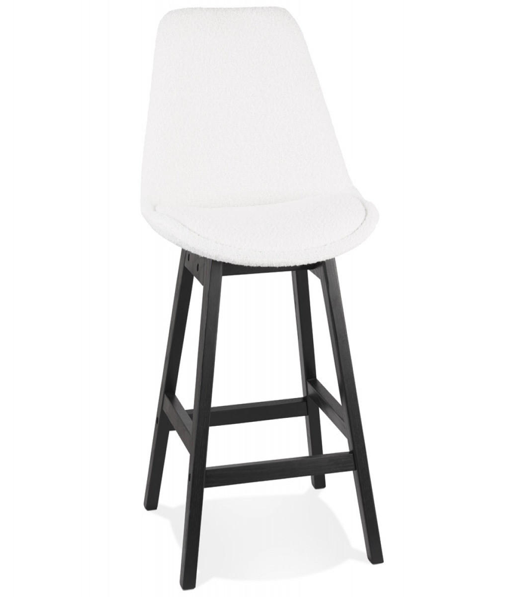 HOCHSTUHL Textilien Sitz mit Holzgestell im nordischen Stil SANDRA, Weiß-Schwarz 48x56x102 cm - Schwarz/Weiß, Eichenholz/Holz (48/102/56cm) - KADIMA DESIGN