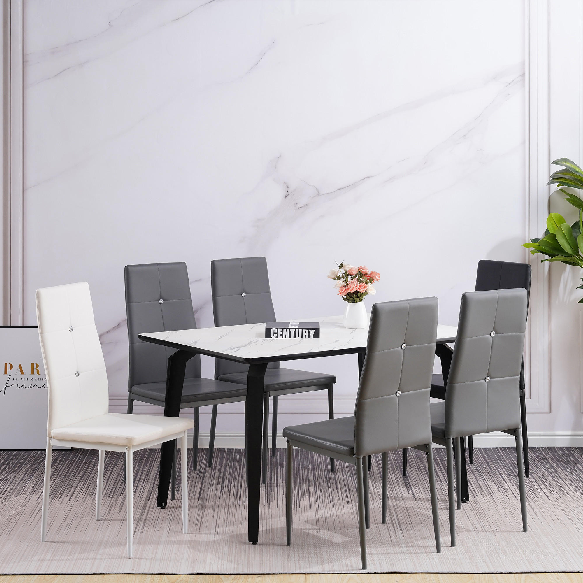 Thumbnail - Albatros Stuhl, Grau, Kunststoff, 42x98x40 cm, Esszimmer, Stühle, Esszimmerstühle, Vierfußstühle