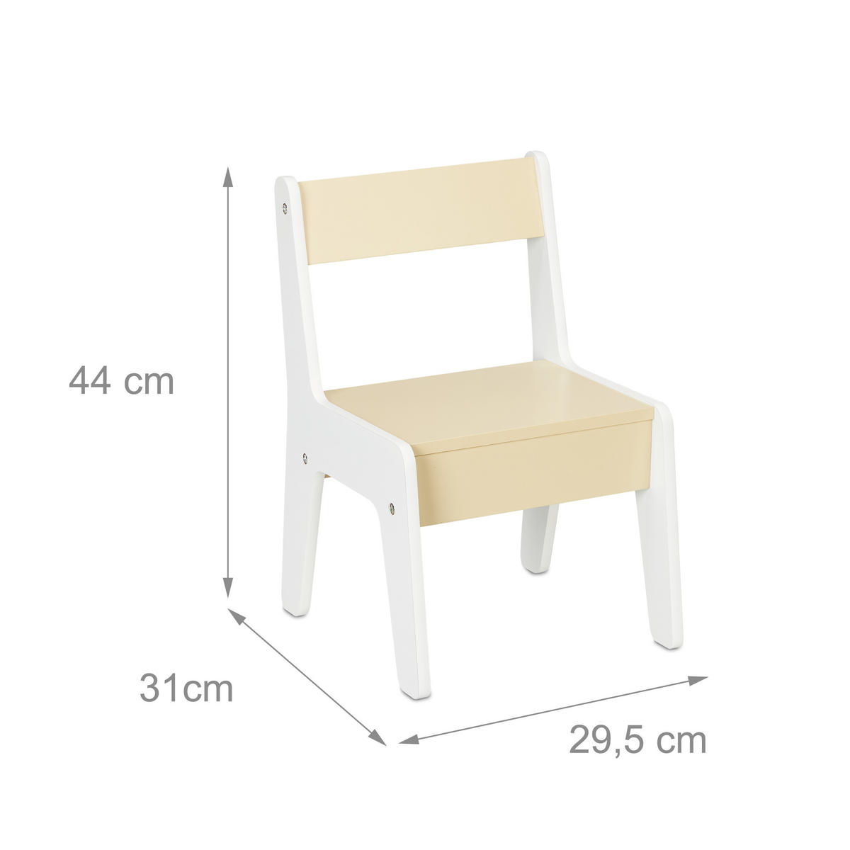 3-TLG.KINDERSITZGRUPPE - Weiß, Holzwerkstoff (55/51/69cm) - Relaxdays