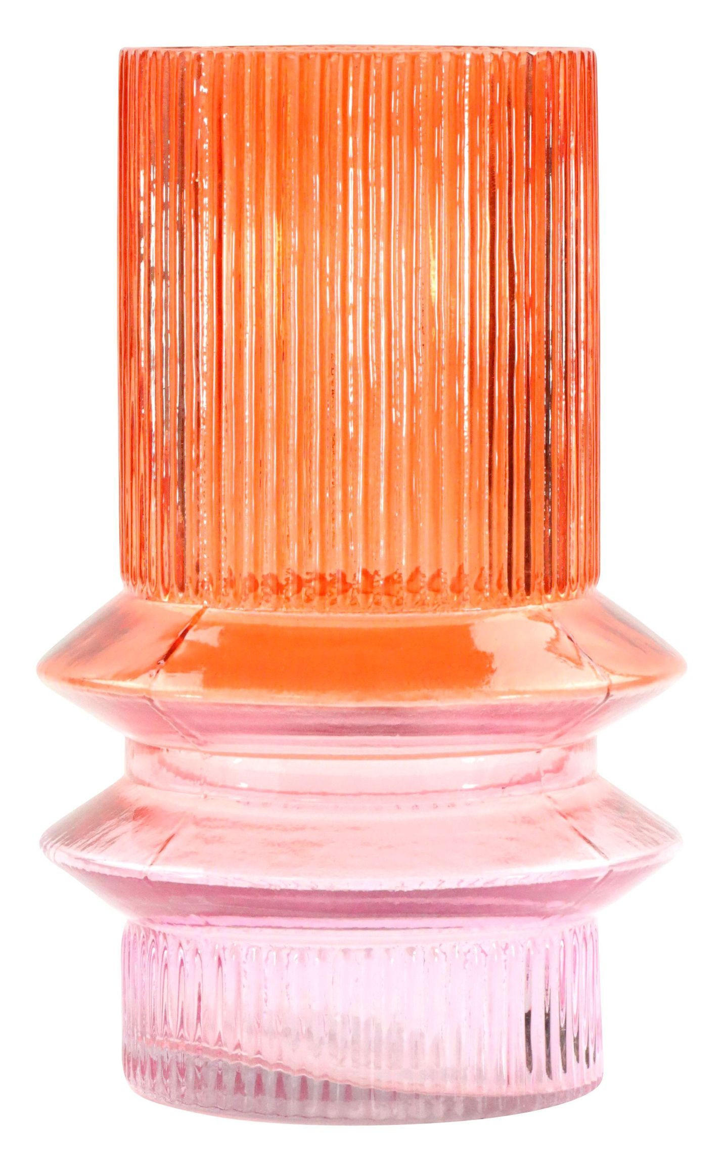 VASE Multicolor orange-rosa - Orange, Glas (25cm) - FURNARO