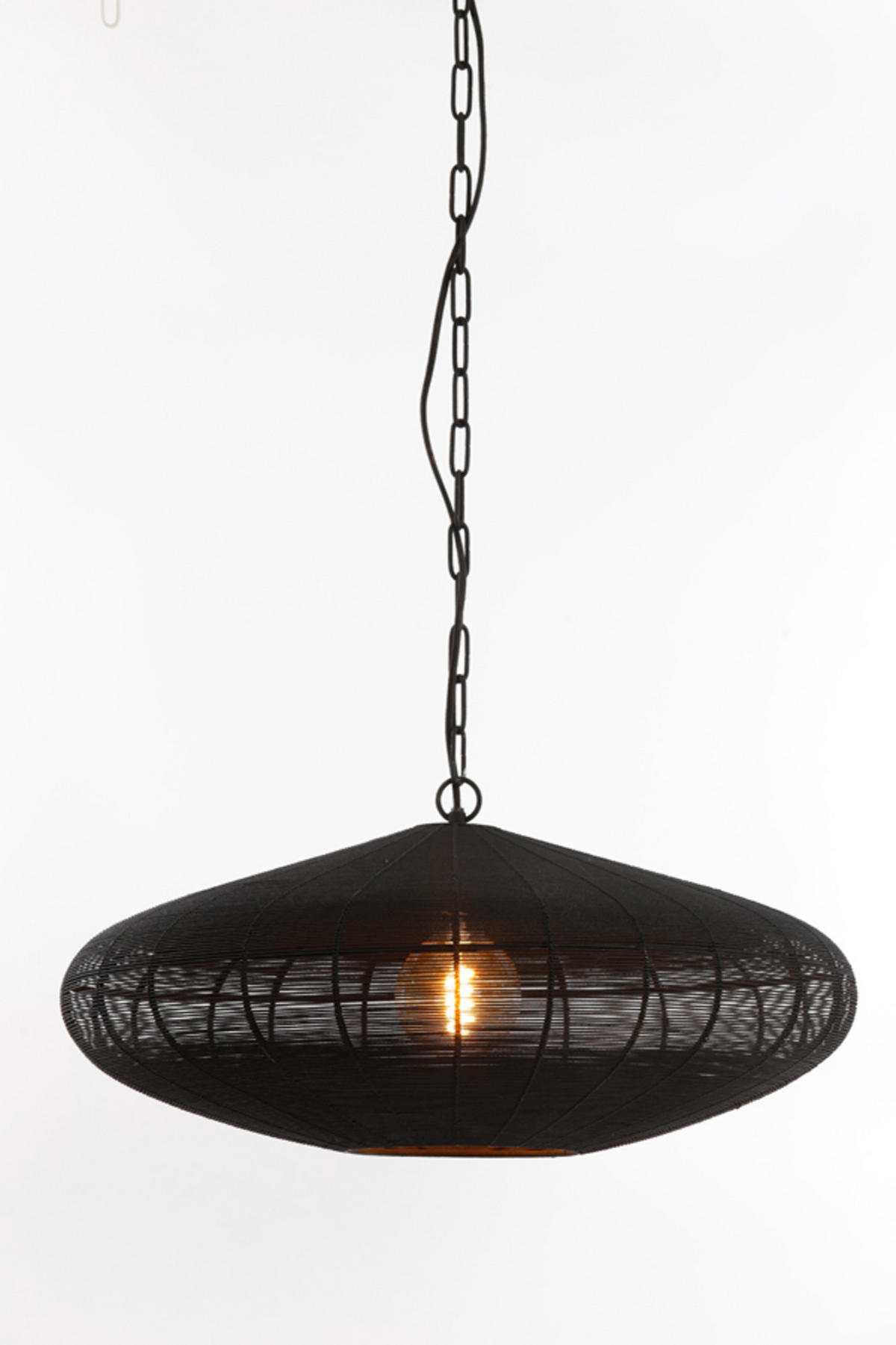 HÄNGELAMPE Bahoto Schwarz Ø60/23 cm - Schwarz, Metall (60/60/23cm) - Light & Living