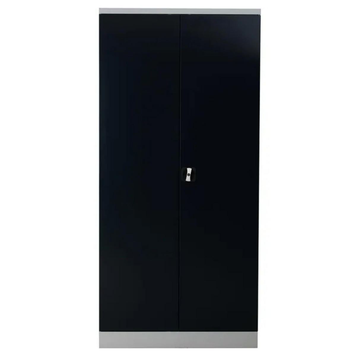 STAHLSCHRANK Bee mit 8 lackierten Fachböden 195x92x50 cm Korpusfarbe Lichtgrau Frontfarbe Anthrazit - Anthrazit, Metall (92/195/50cm)