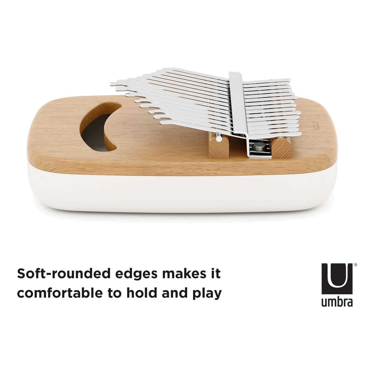 DAUMENKLAVIER Strumba, Weiß / Natur - Weiß, Kunststoff (11/6/16cm) - Umbra