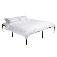 METALLBETT 200/200/41 cm Metall Schwarz - Schwarz, Metall (200/200cm) - CLP
