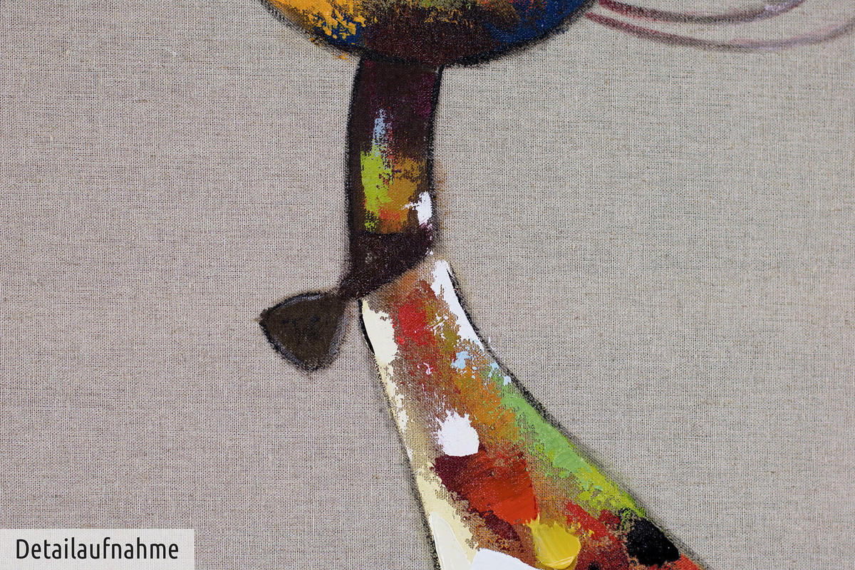 ACRYLBILD HANDGEMALT 60/80 cm - Multicolor/Grau, Holz/Textil (1.5/80cm) - KUNSTLOFT