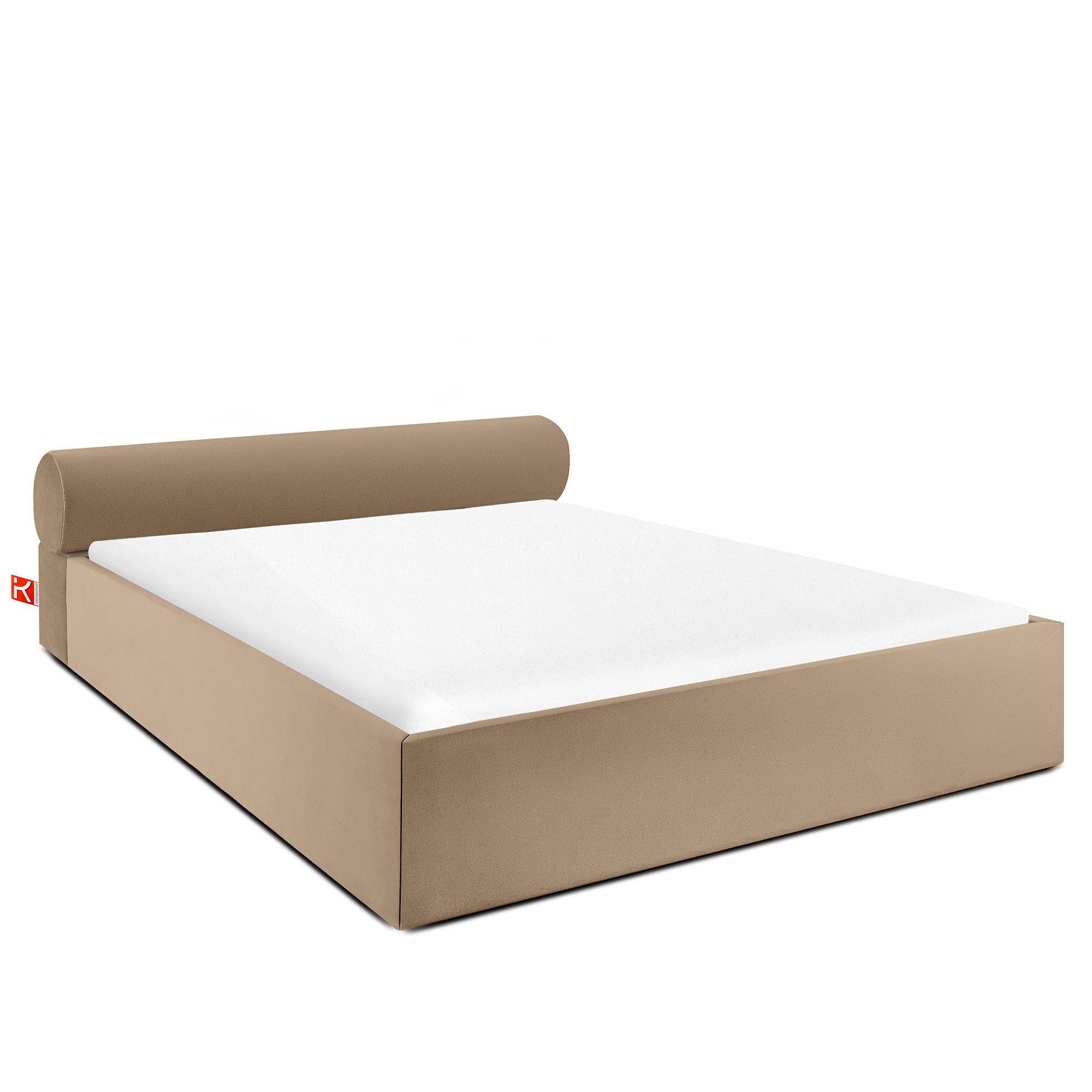 POLSTERBETT LUNEO - Beige/Schwarz, Holz/Holzwerkstoff (182/204cm) - KONSIMO®