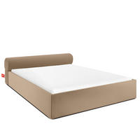 POLSTERBETT LUNEO - Beige/Schwarz, Holz/Holzwerkstoff (182/204cm) - KONSIMO®