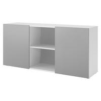 SIDEBOARD mit Schwebetür 42/160/74,8 cm in Weiß/Silberfarben - Silberfarben/Weiß, Holzwerkstoff (160/74.8/42cm) - bümö