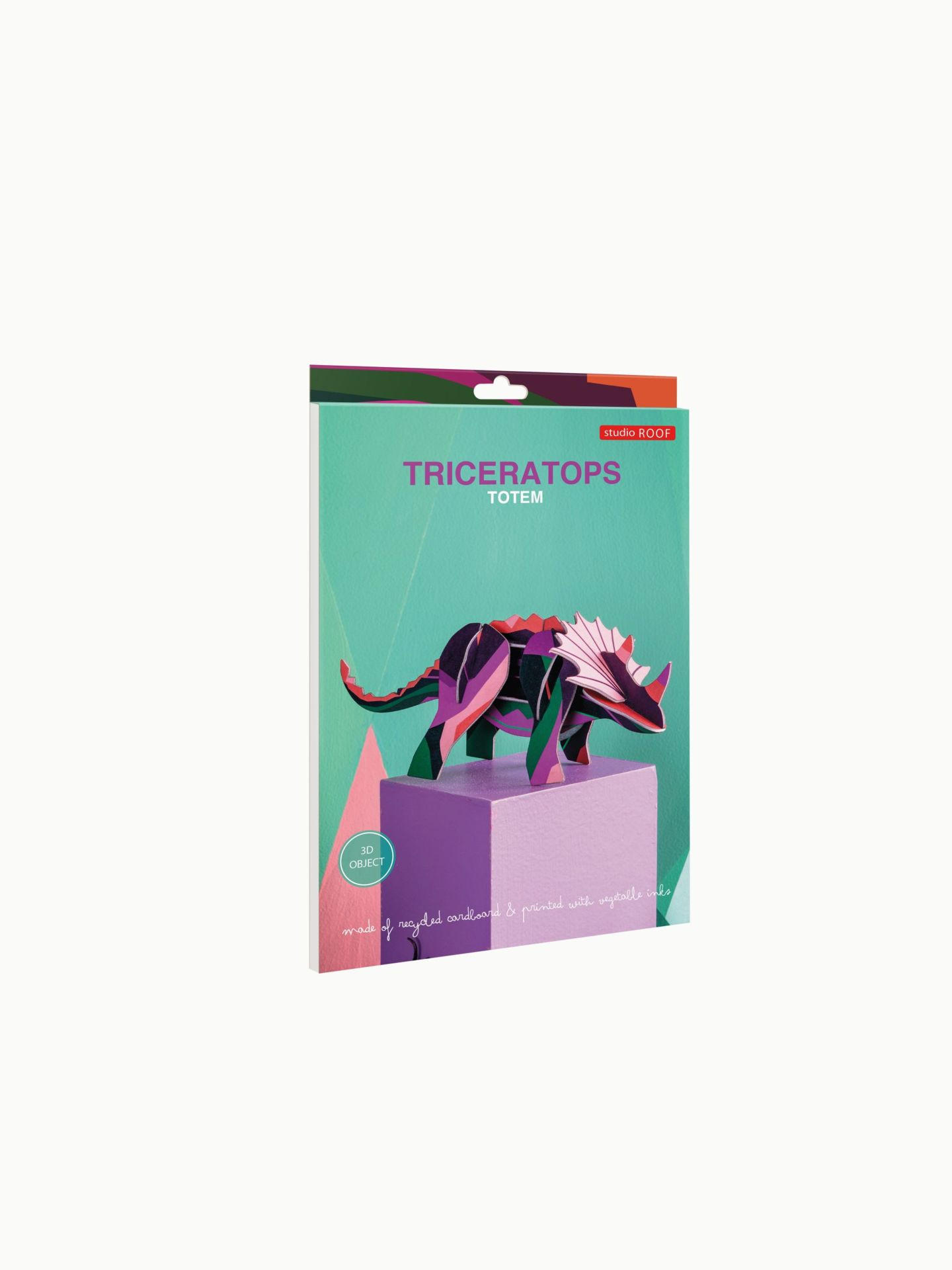 DEKOFIGUR Triceratops 7/9 cm - Multicolor, Wellpappe (7/9/20cm) - KUNSTLOFT