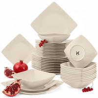 TAFELSERVICE EPIRI 12 Personen 36-tlg - Beige, Keramik (25/2/25cm) - KONSIMO®