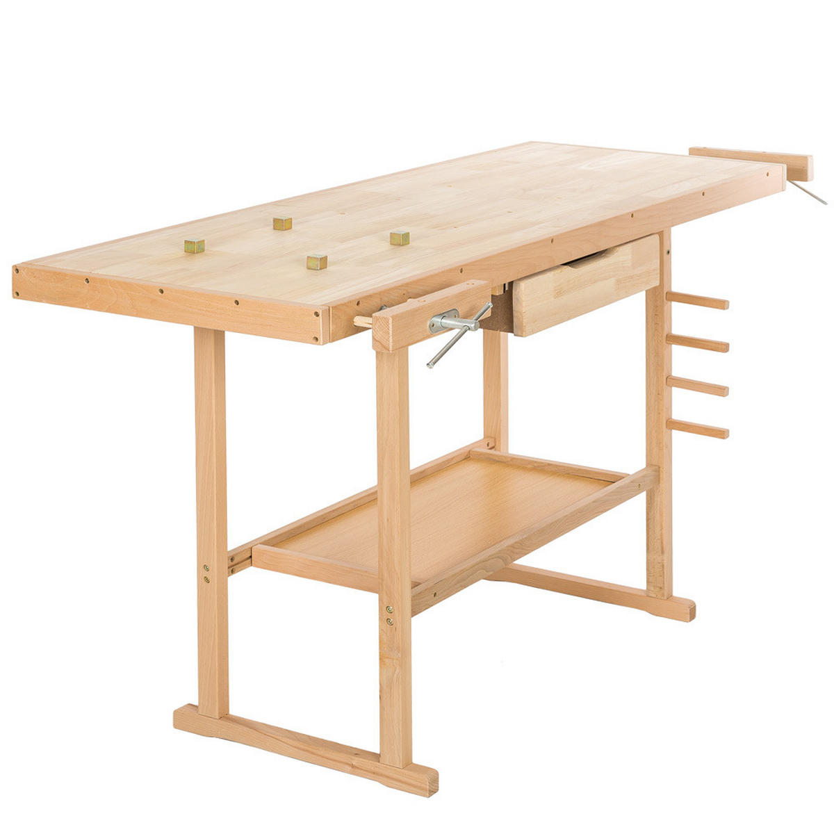 HOLZWERKBANK ,137 x 50 x 87 cm,braun - Braun, Holz (50/87/137cm) - tectake