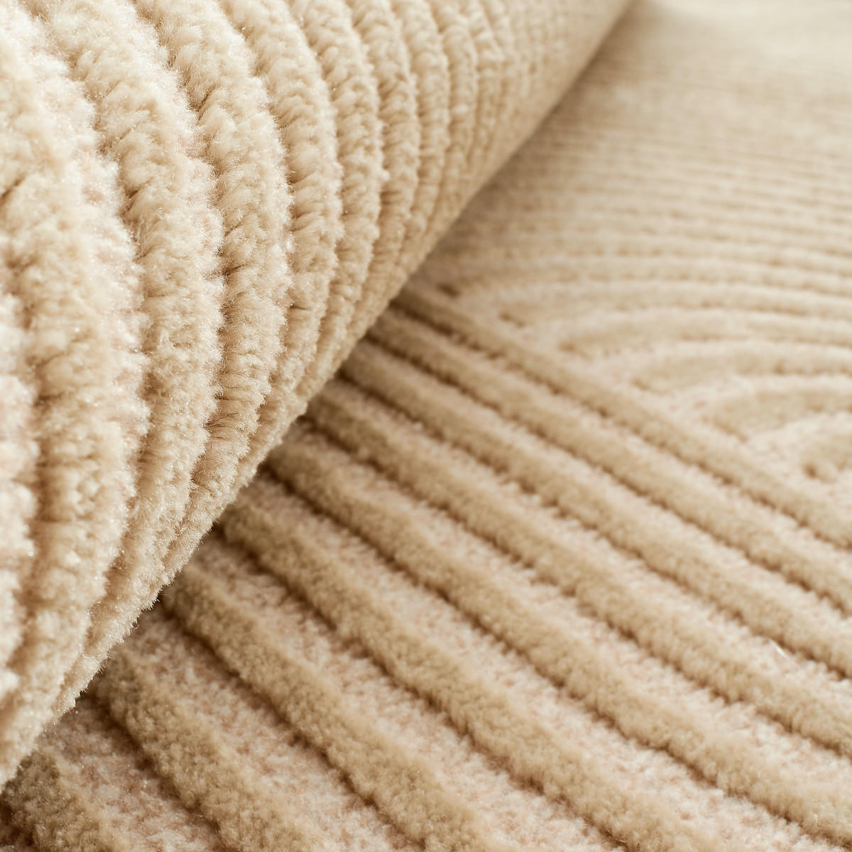 TEPPICH mit reliefartigem Muster in Beige Bianca 200x290 cm - Beige, Textil (200/290cm) - Nazar Rugs