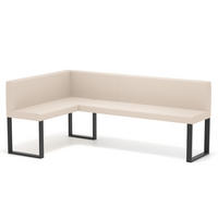 ECKBANK links SANA U Kunstleder glatt, 128/168 cm Beige - Beige, Kunststoff/Textil (128/168cm) - Idohome