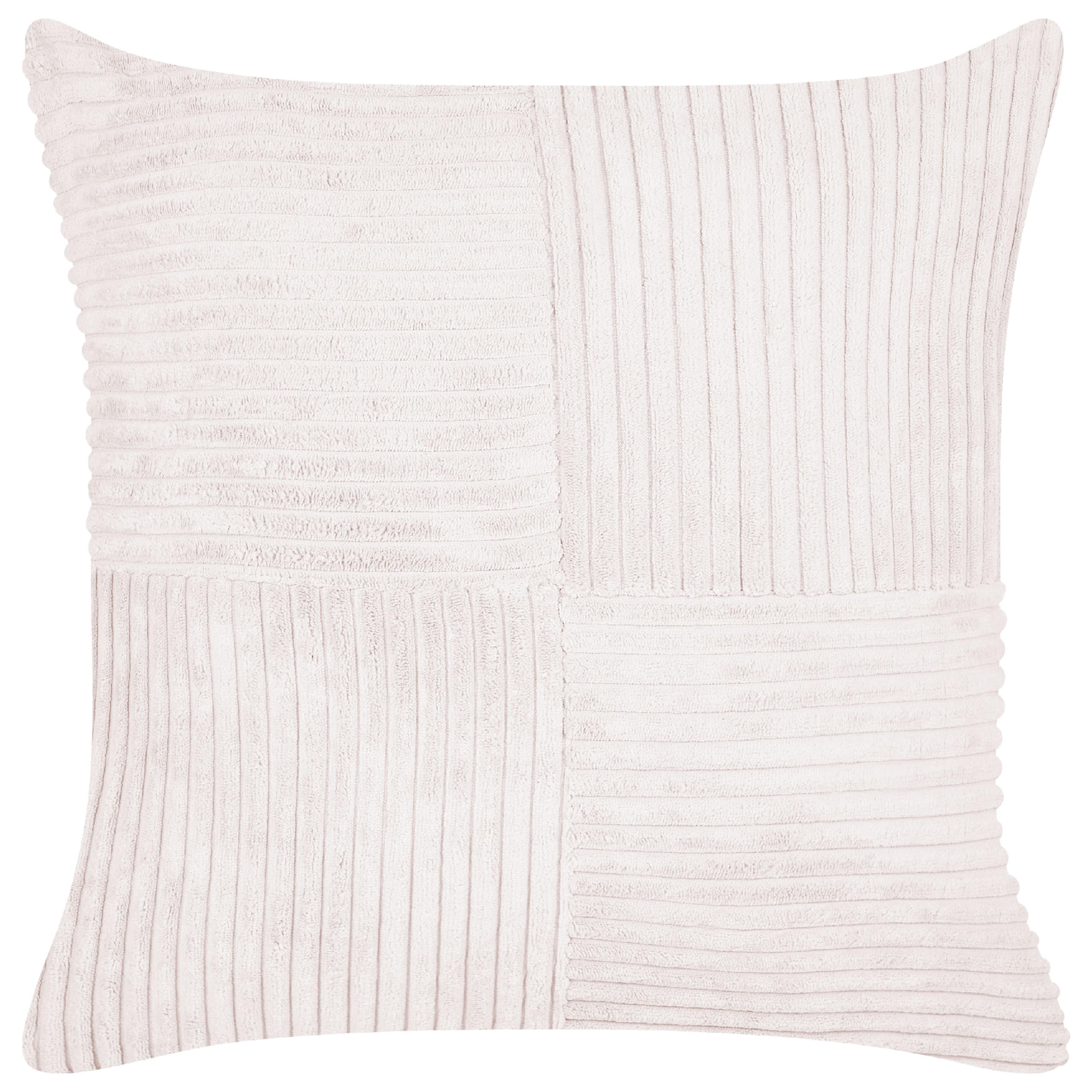 DEKOKISSEN CORD 2er-Set Cremeweiß 43/43 cm Millet - Ecru, Textil (43/43cm) - Beliani