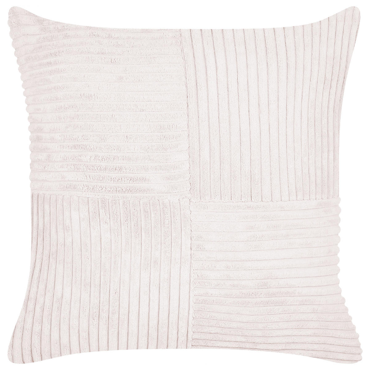DEKOKISSEN CORD 2er-Set Cremeweiß 43/43 cm Millet - Ecru, Textil (43/43cm) - Beliani