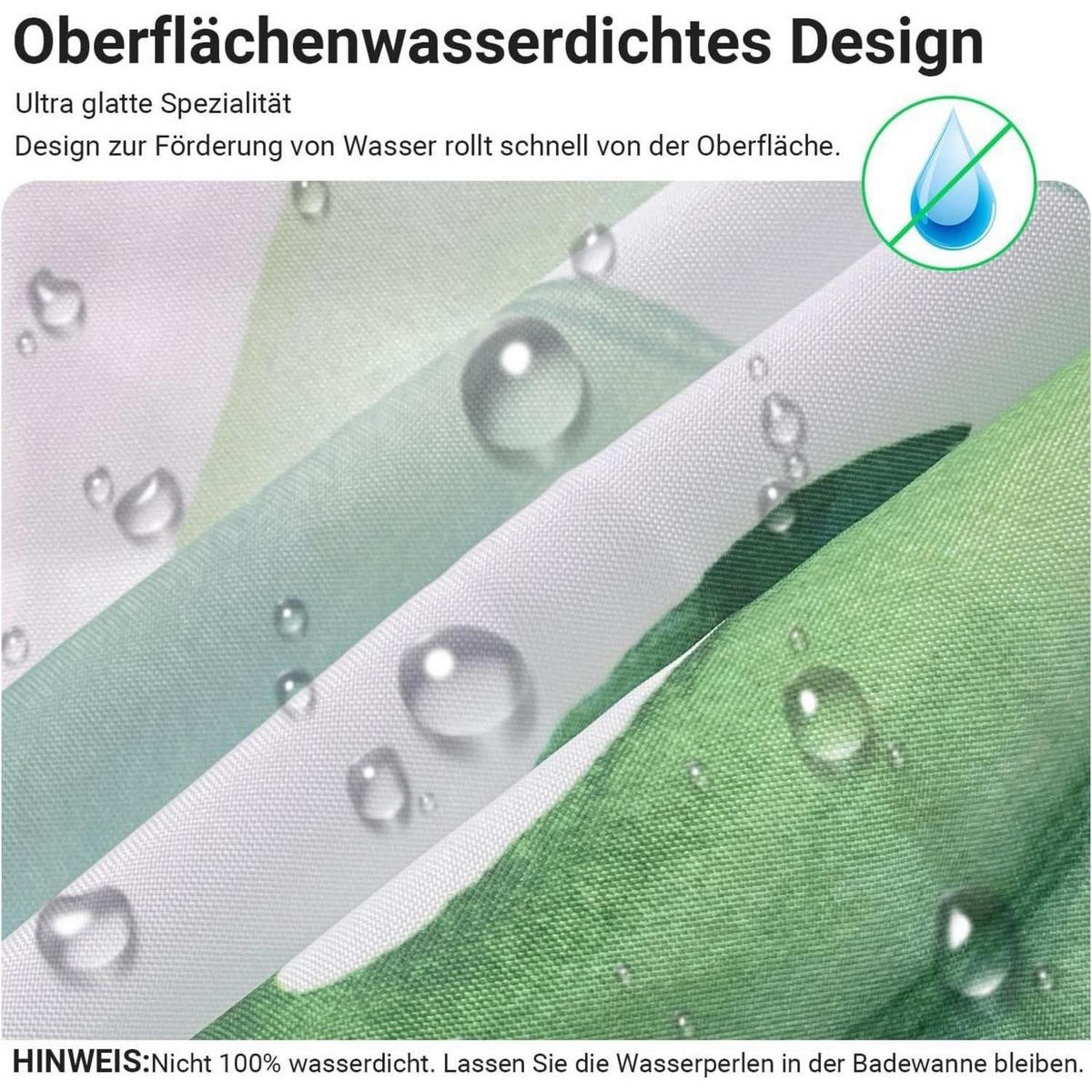 DUSCHVORHANG Grün Blätter 200 x 200 cm - Grün, Textil (200/200cm)