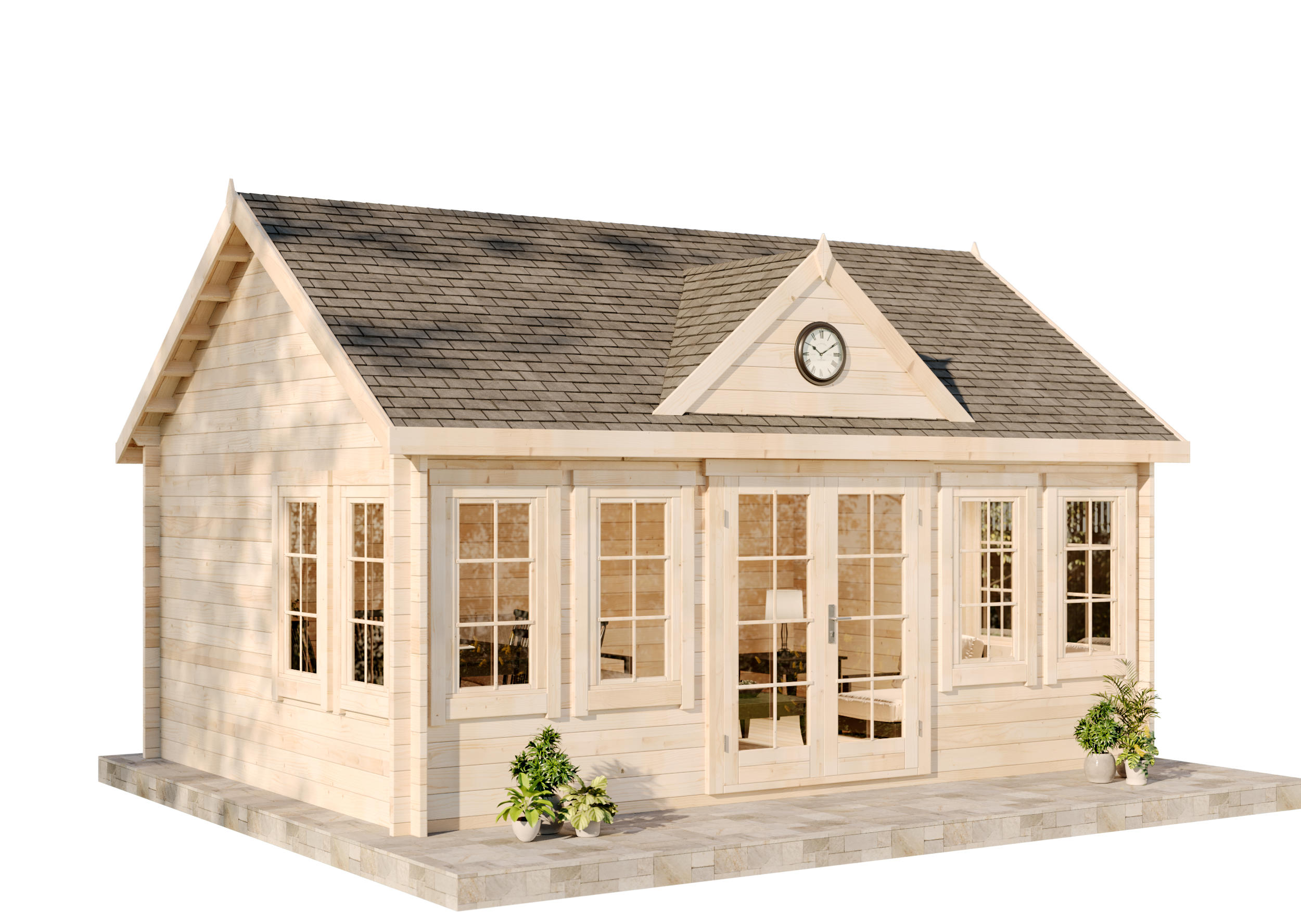 Alpholz Gartenhaus Natur 570x351x410 cm