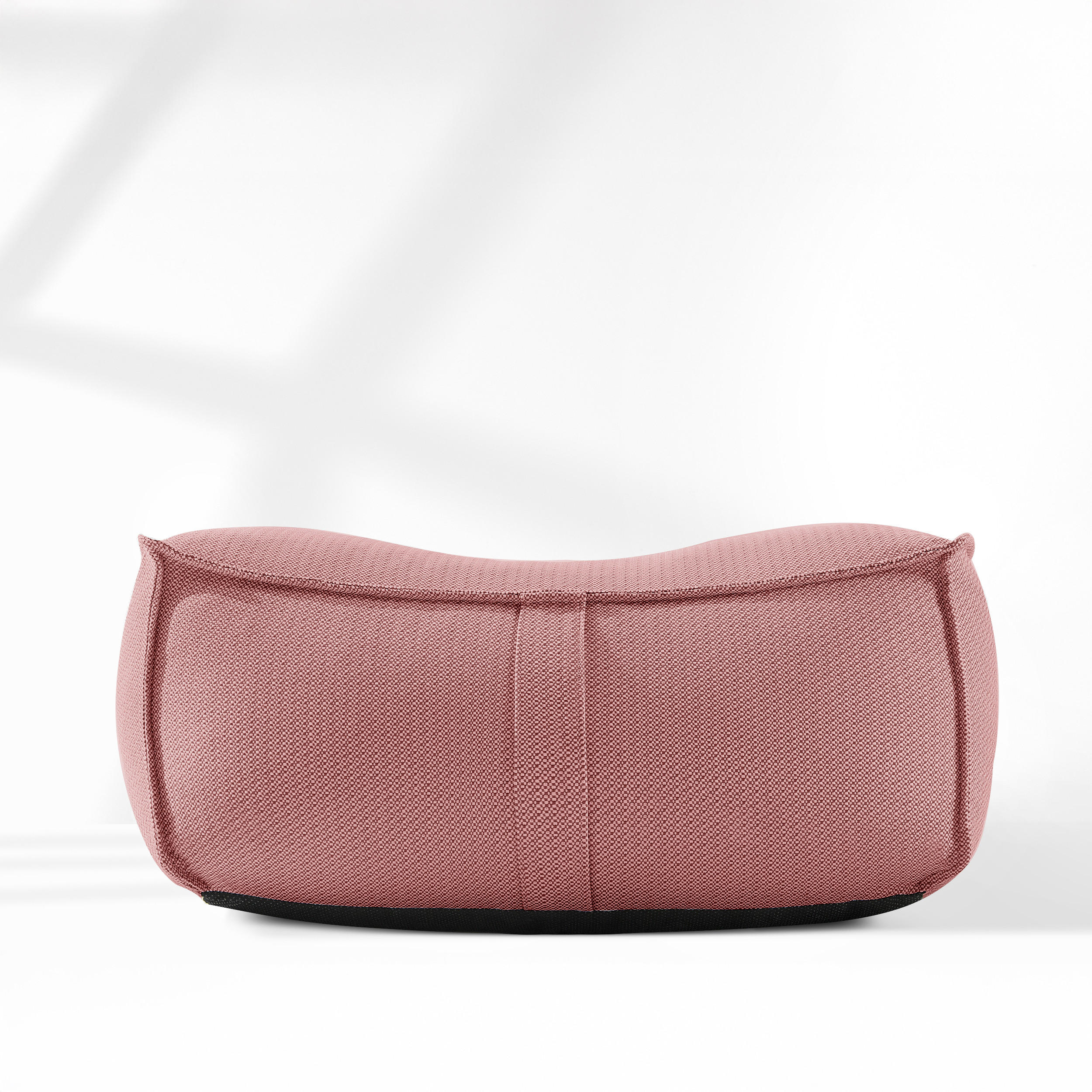 GARTENLOUNGE-HOCKER LOVIA Outdoof Pouf, Rot/Weiß - Rot, Textil (90/41/75cm) - KONSIMO®