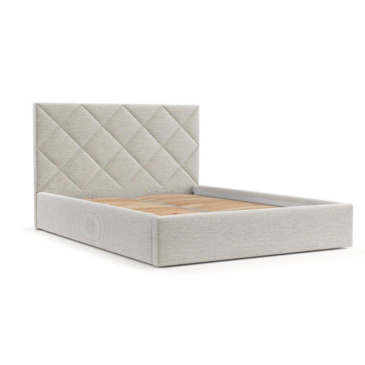 POLSTERBETT Torno 180/200 cm Beige im Inari Stoff - Beige/Schwarz, Holz/Holzwerkstoff (180/200cm) - AltaBeds