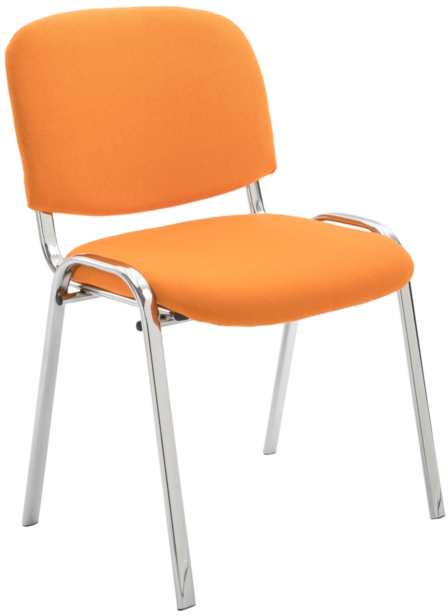 BESUCHERSTUHL Stoff orange - Chromfarben/Orange, Textil/Metall (54/79/48cm) - CLP