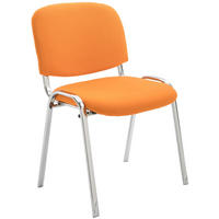 BESUCHERSTUHL Stoff orange - Chromfarben/Orange, Textil/Metall (54/79/48cm) - CLP