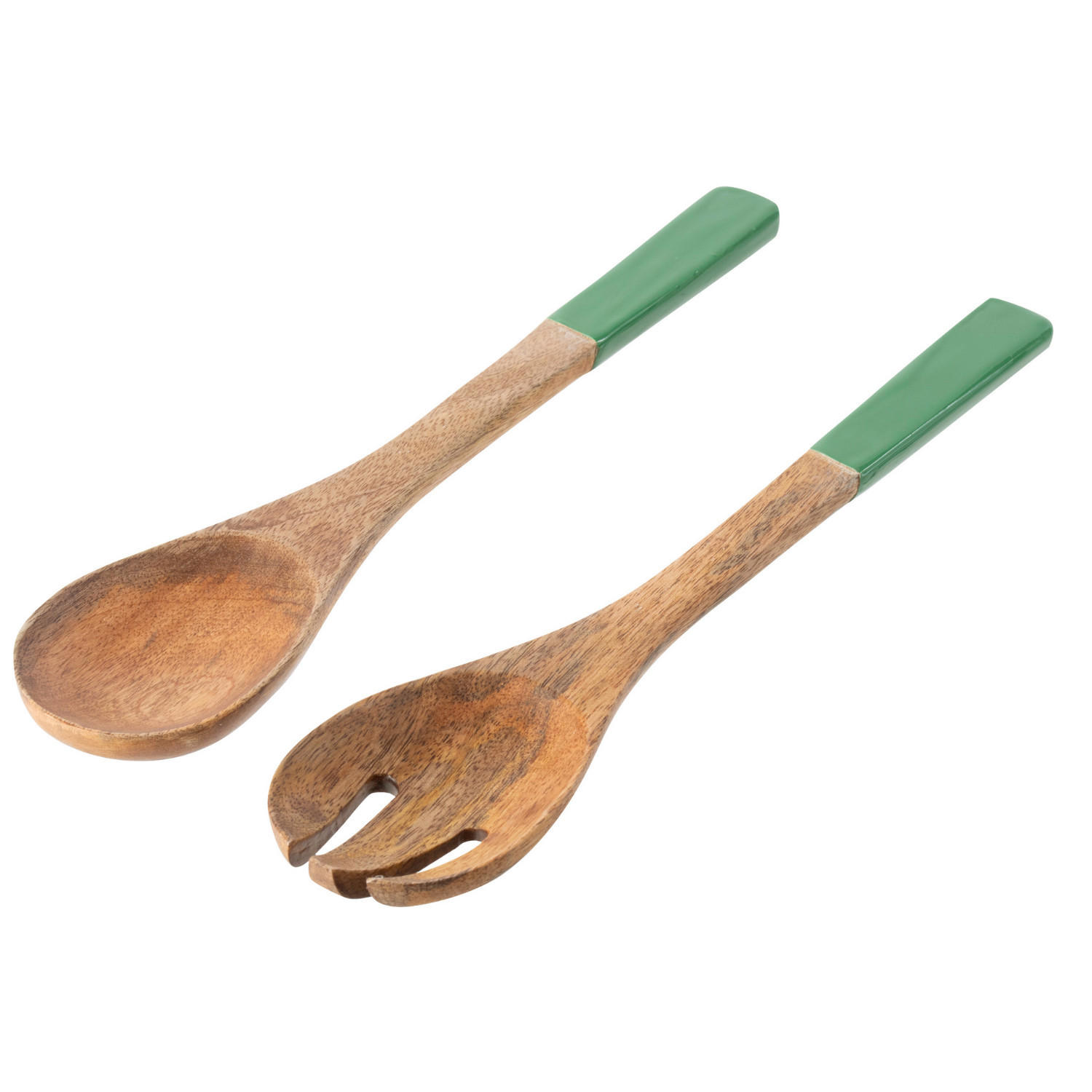 SALATBESTECK GN - Grün, Holz (33cm) - J-Line