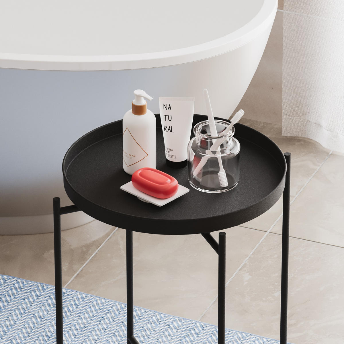 COUCHTISCH sheby Schwarz - Schwarz, Holz (46/46/56cm) - Habitat Garten