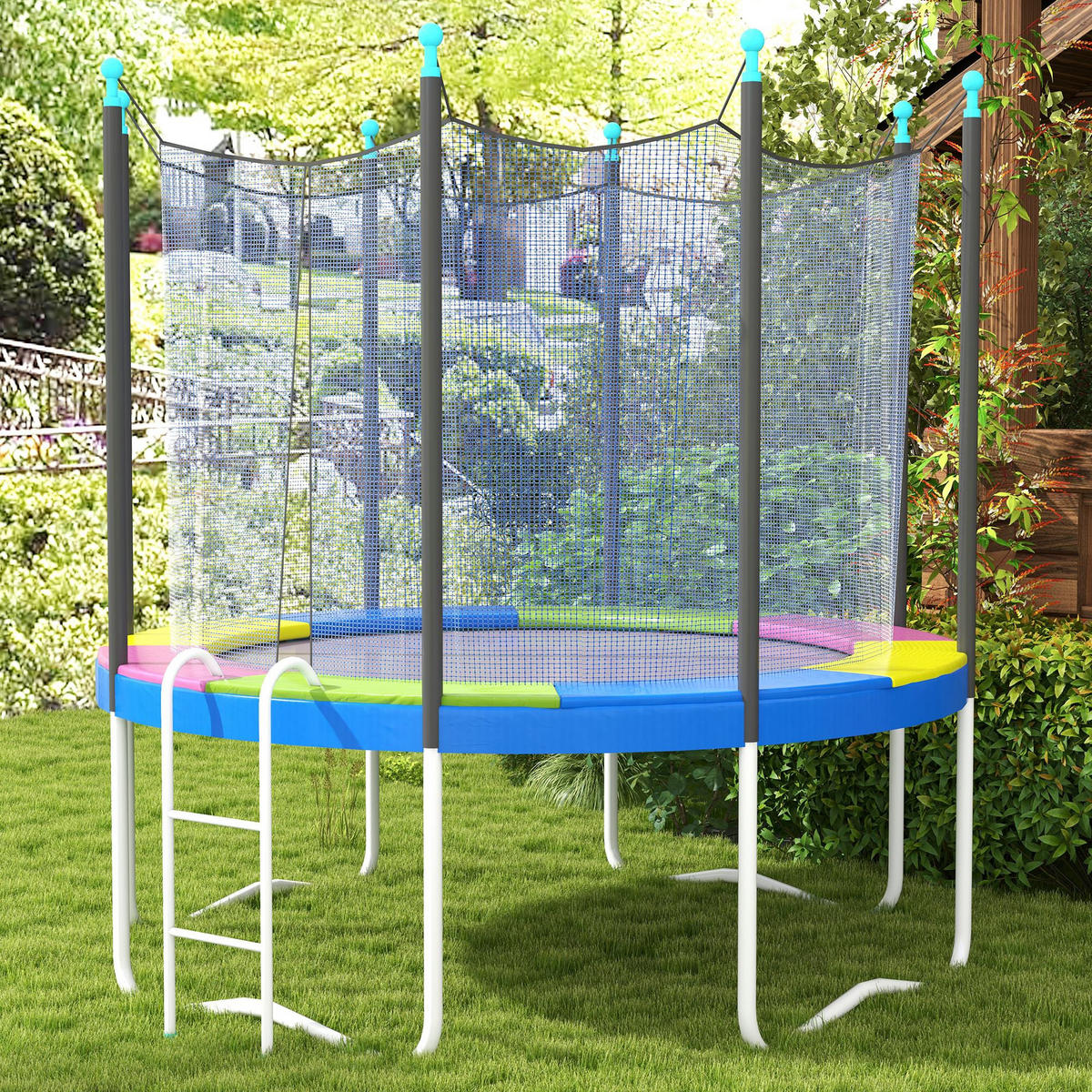 TRAMPOLIN Randabdeckung Ø305 cm Trampolin Randschutz mit UV Schutz Bunt - Multicolor, Kunststoff (305/305cm) - SPORTNOW